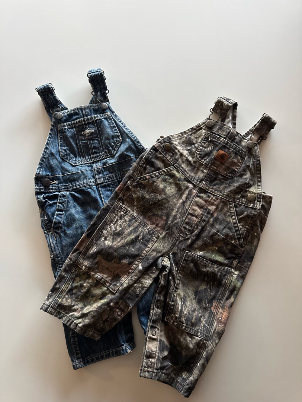 Carhartt + OshKosh Baby Overalls 2-Piece Bundle – 9 Months